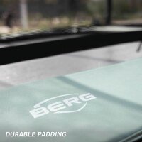BERG Trampolin FlatGround 410 cm Ultim Champion ECO rechteckig Grün + Sicherheitsnetz DLX XL