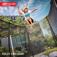BERG Trampolin FlatGround 410 cm Ultim Champion ECO rechteckig Grün + Sicherheitsnetz DLX XL