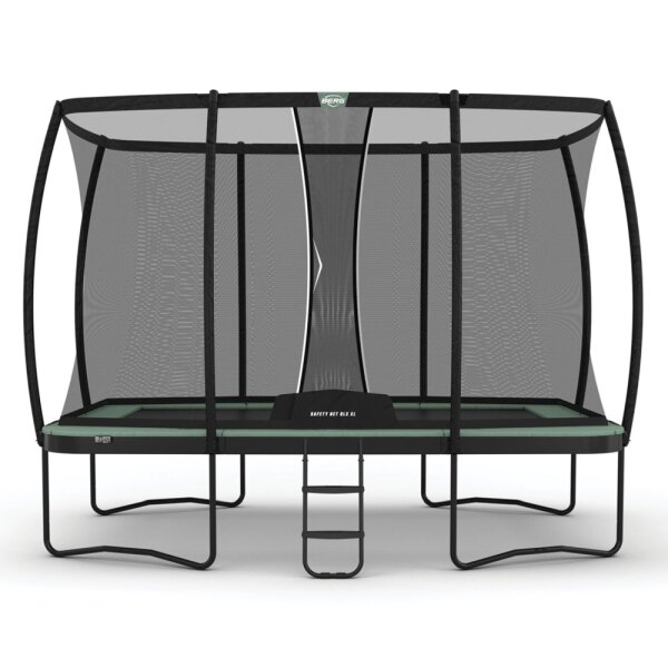 BERG Trampolin Regular 410 cm Ultim Champion ECO rechteckig Grün + Sicherheitsnetz DLX XL