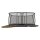 BERG Trampolin FlatGround 5 x 5 m Ultim Pro Bouncer rechteckig Grau + Sicherheitsnetz XL