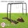 BERG PlayBase L Black Klettergerüst Schaukelgestell mit Basketballkorb, Torwand & Kletterwand