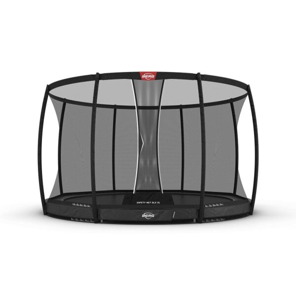 BERG Trampolin Rund 430 cm Champion InGround Grau + Netz DLX XL