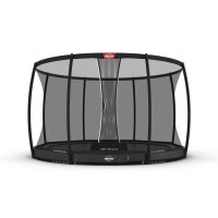 BERG Trampolin Rund 430 cm Champion InGround Grau + Netz...