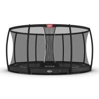 BERG Trampolin Rund 430 cm Champion InGround Grau + Netz...