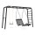 BERG PlayBase L Relax Black Klettergerüst Schaukelgestell mit Relaxschaukel L & Gummischaukel