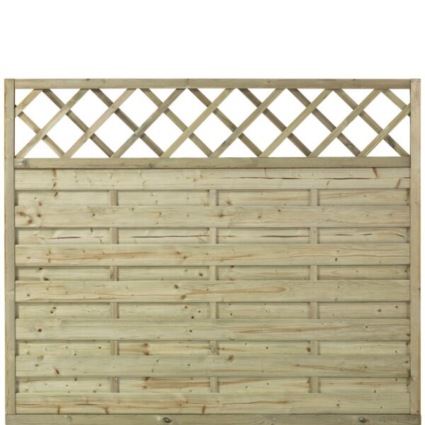 PLUS Bergen Zaun m / Rankgitter - Druckimp. - 180 x 150 cm
