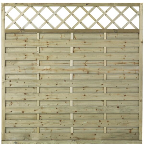 PLUS Bergen Zaun m / Rankgitter - druckimp. - 180 x 180 cm