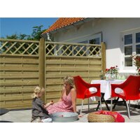 PLUS Bergen Zaun m / Rankgitter - druckimp. - 180 x 180 cm