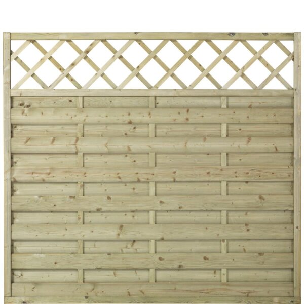 PLUS Bergen Zaun m / Rankgitter - Druckimp. - 180 x 165 cm