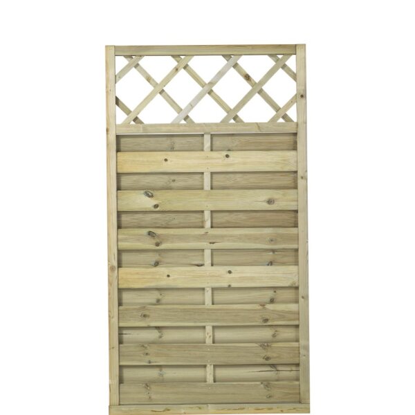 PLUS Bergen Zaun m / Rankgitter - Druckimp. - 90×165 cm