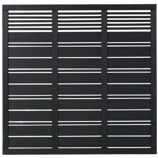PLUS Silence Zaun - Farbgru. schwarz - 176 x 170 cm