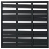 PLUS Silence Zaun - Farbgru. schwarz - 176 x 170 cm