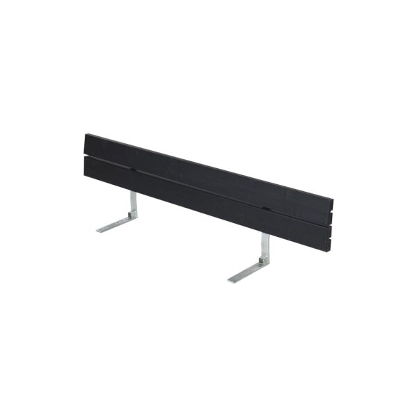 PLUS Rückenlehne mit Beschlag (für Plankenbank) - 166 cm - Schwarz