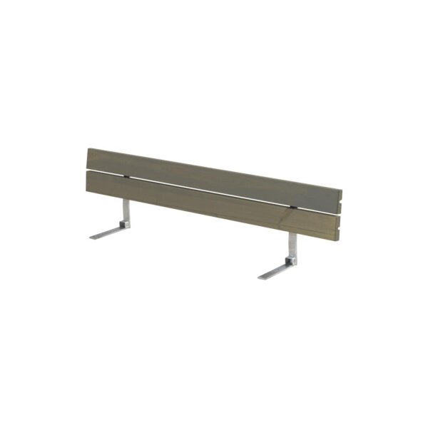 PLUS Rückenlehne mit Beschlag (für Plankenbank) - 166 cm - Graubraun