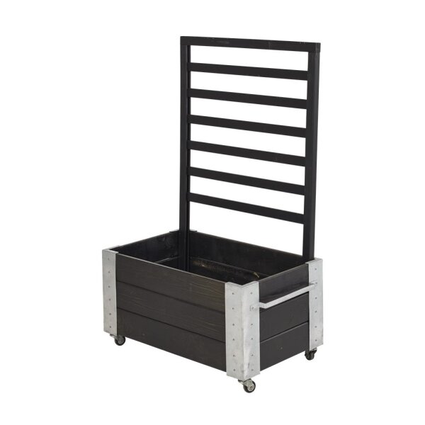 PLUS Cubic Raumteiler mit Spalier - 130 cm - Schwarz