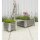 PLUS Cubic Blumenkasten mit Rädern - 45 cm - Graubraun