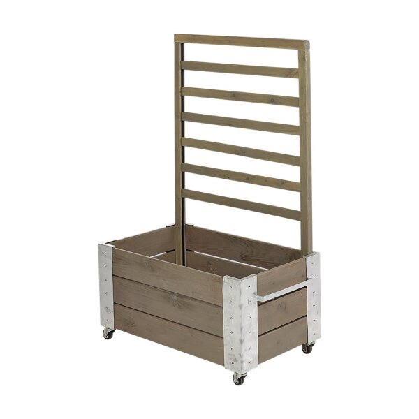 PLUS Cubic Raumteiler mit Spalier -130 cm - Graubraun