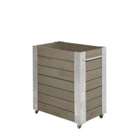 PLUS Cubic Blumenkasten mit Rädern - 50 x 87 x 95 cm...