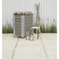 PLUS Cubic Blumenkasten mit Rädern - 50 x 87 x 95 cm...