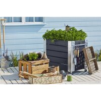 PLUS Cubic Blumenkasten mit Rädern - 50 x 87 x 70 cm...