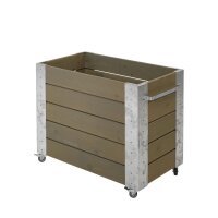 PLUS Cubic Blumenkasten mit Rädern - 50 x 87 x 70 cm...