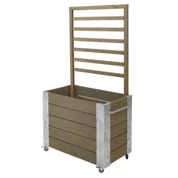 PLUS Cubic Raumteiler mit Spalier -155 cm - Graubraun