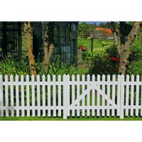 PLUS Skagen Zaun - Farbgru. weiß - 150×80 cm