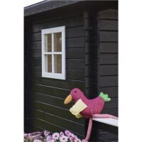 PLUS Spielhaus mit Terrasse - 198 x 162 x 153 cm unbehandelt
