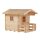 PLUS Spielhaus mit Terrasse - 198 x 162 x 153 cm unbehandelt