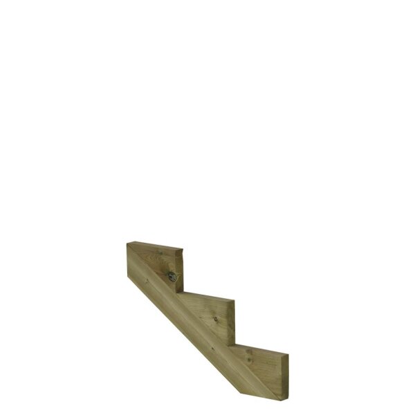 PLUS 34,2° Treppenwange Holz für 3-Stufen