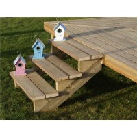 PLUS 34,2° Treppenwange Holz für 4-Stufen