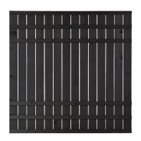 PLUS Rustik Zaun - Farbgr. schwarz - 180 x 180 cm