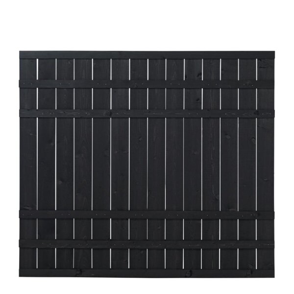 PLUS Rustik Zaun - Farbgr. schwarz - 180 x 158 cm