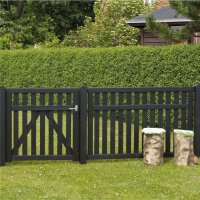 PLUS Country Zaun - Farbgru. schwarz - 150 x 96 cm