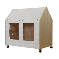 PLUS Spielhaus / Shelter mit Räder - unbehandelt