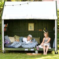 PLUS Spielhaus / Shelter mit Räder - unbehandelt
