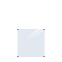 PLUS Glaszaun, klares Glas 90 x 91 cm