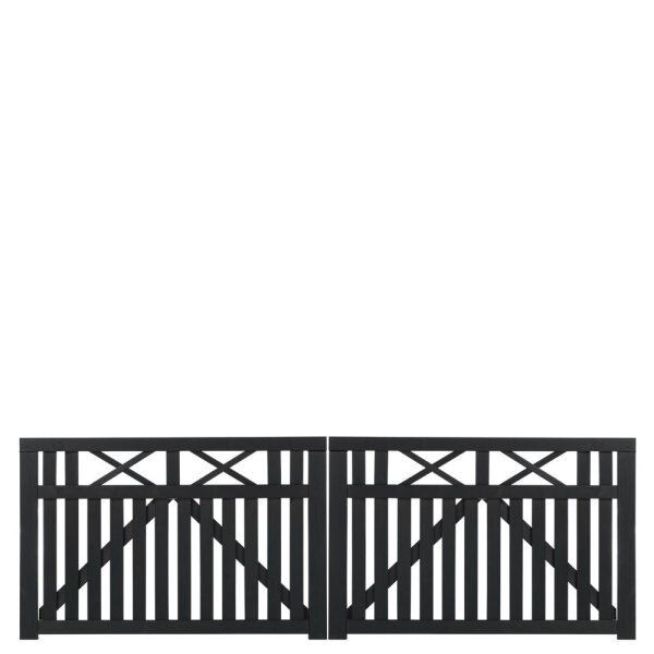 PLUS Vinesse Doppeltor - Farbgru. schwarz - 300×98 cm