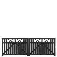 PLUS Vinesse Doppeltor - Farbgru. schwarz - 300×98 cm