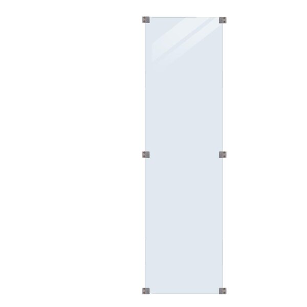 PLUS Glaszaun, klares Glas 55,4 x 176 cm
