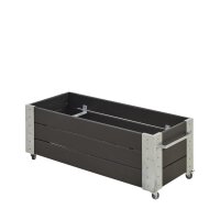 PLUS Cubic Blumenkasten mit Rädern - 120 x 45 cm -...