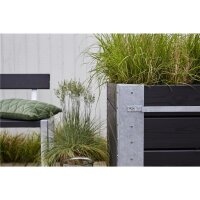 PLUS Cubic Blumenkasten mit Rädern - 50 x 120 x 70 cm - Schwarz