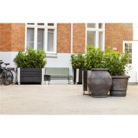 PLUS Cubic Blumenkasten mit Rädern - 50 x 120 x 70 cm - Schwarz