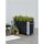 PLUS Cubic Blumenkasten mit Rädern - 50 x 120 x 70 cm - Schwarz
