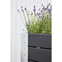 PLUS Cubic Blumenkasten mit Rädern - 50 x 120 x 95 cm - Schwarz