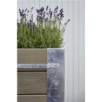 PLUS Cubic Blumenkasten mit Rädern - 120 x 95 cm - Graubraun