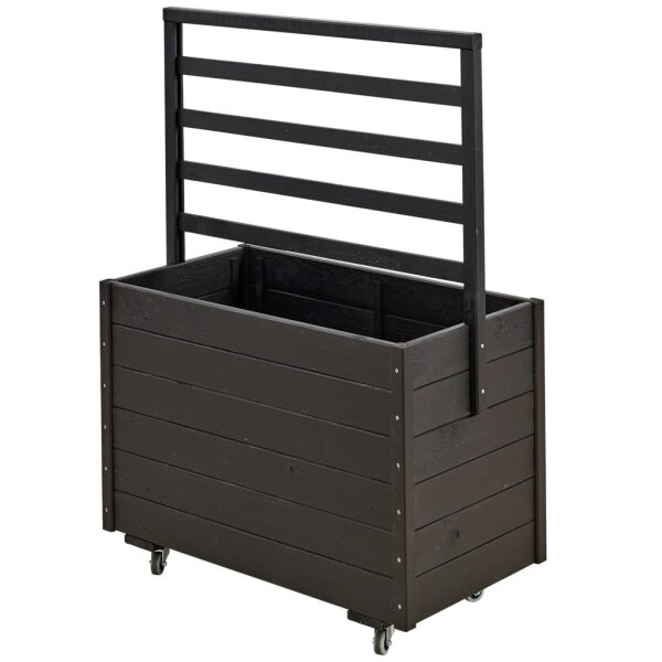 PLUS Pflanzkasten m / Spalier - 124 cm - Schwarz