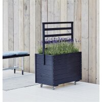 PLUS Pflanzkasten m / Spalier - 124 cm - Schwarz