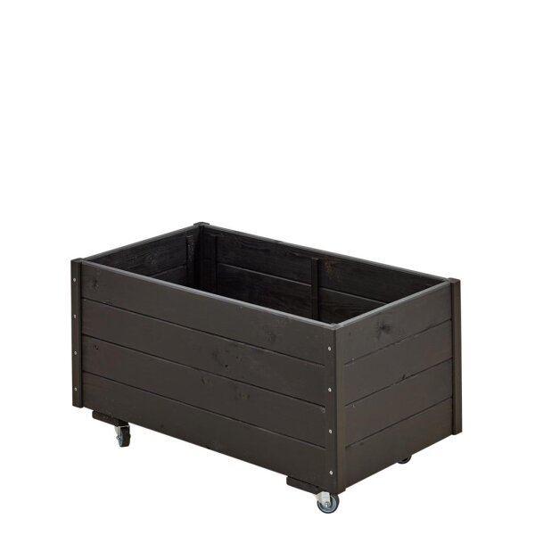 PLUS Pflanzkasten m / Rädern - 88×47 cm - Schwarz
