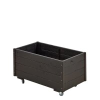 PLUS Pflanzkasten m / Rädern - 88×47 cm - Schwarz